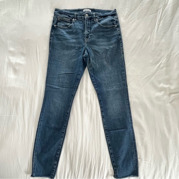 Good American High Rise Dark Blue Jeans - Picture 7 of 14